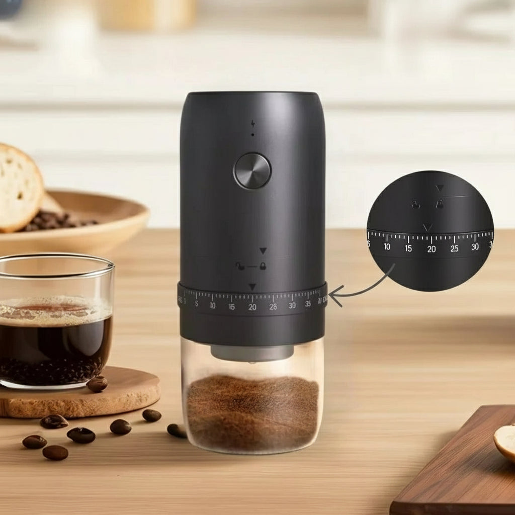 Rechargeable Electric Coffee Grinder with Adjustable Coarseness